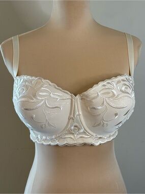 Sweet Nothings padded bra champagne floral embroidered triple hook 40D